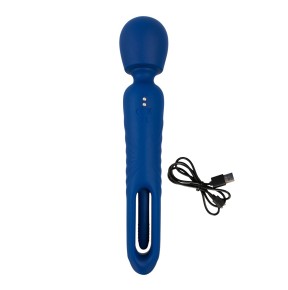 Vibro Wand réversible avec langue vibrante - Sweet Smile