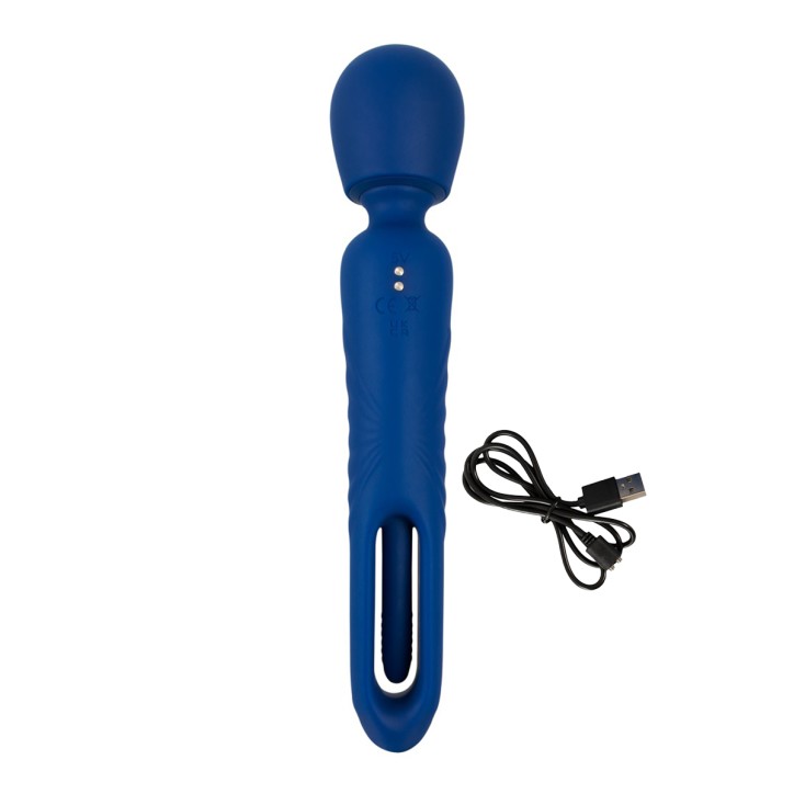 Vibro Wand réversible avec langue vibrante - Sweet Smile