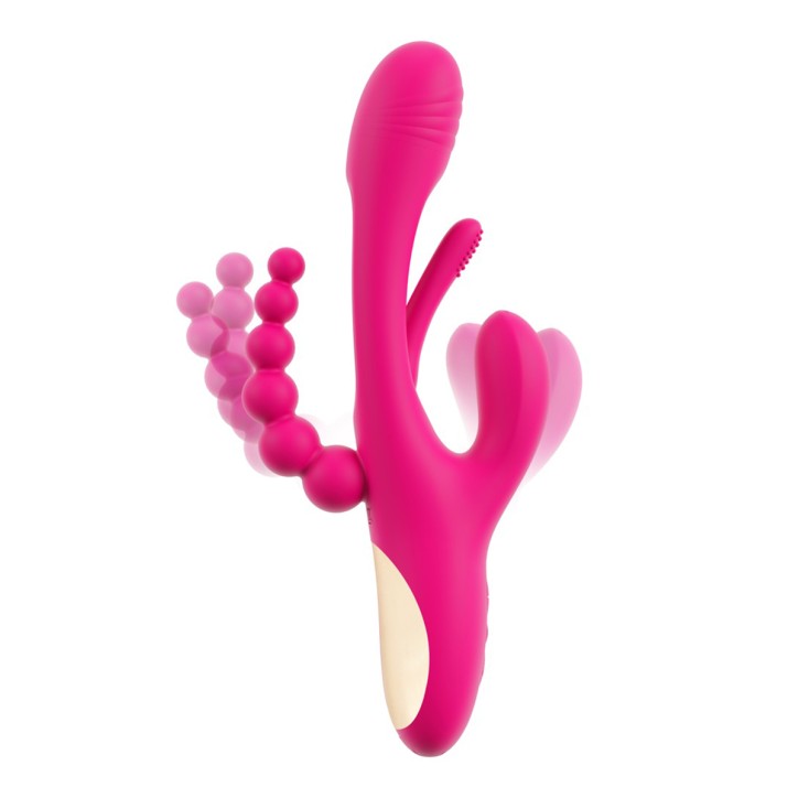 Triple vibro avec langue oscillante - Sweet Smile